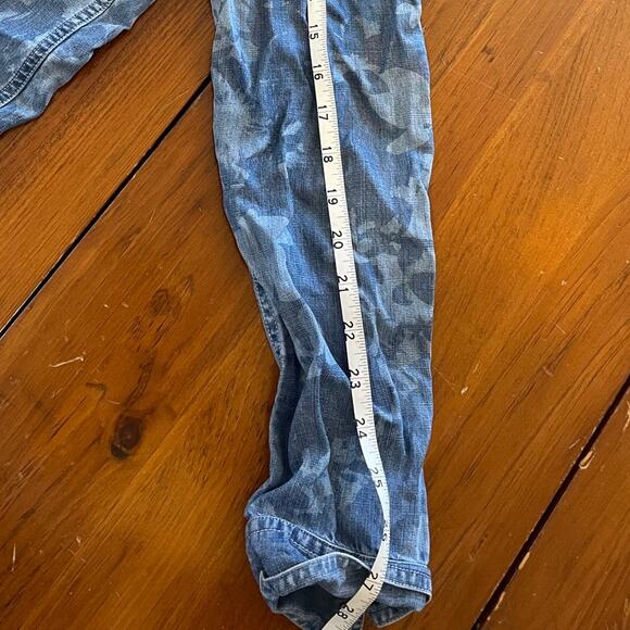 Eddie Bauer Women XL LongSleeve ButtonUp All Tencel Lyocell Shaded Blue Collared - Picture 10 of 15